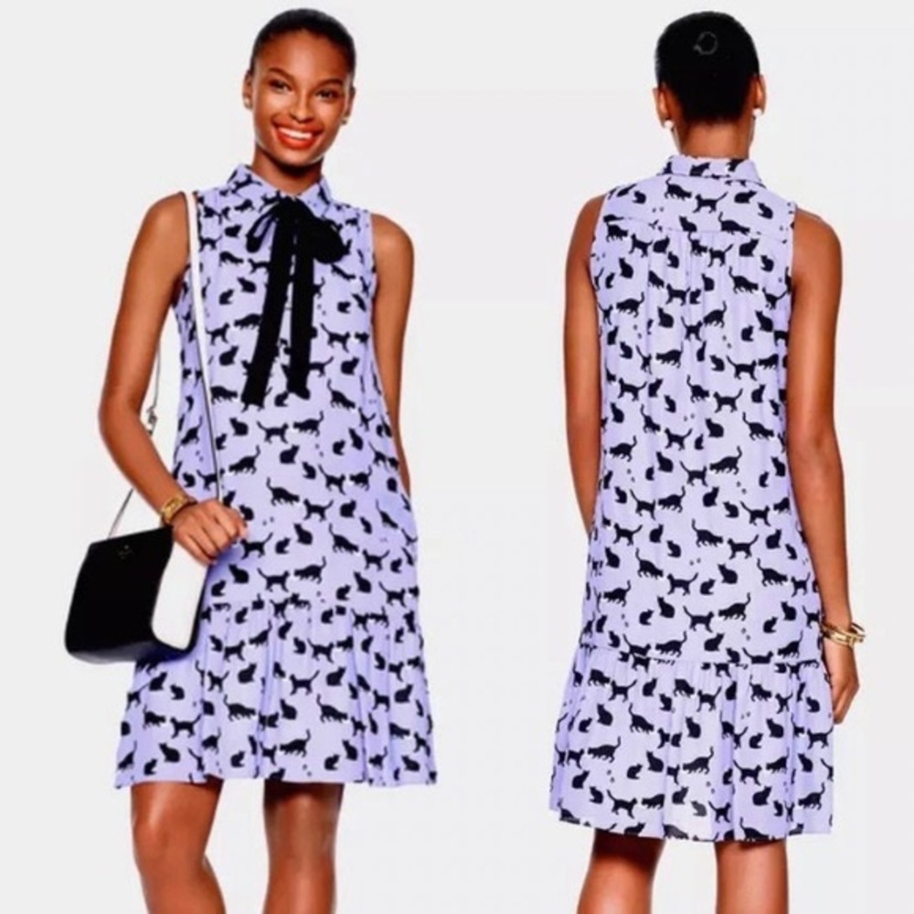 Kate Spade Cats and Cream purple dress size 4